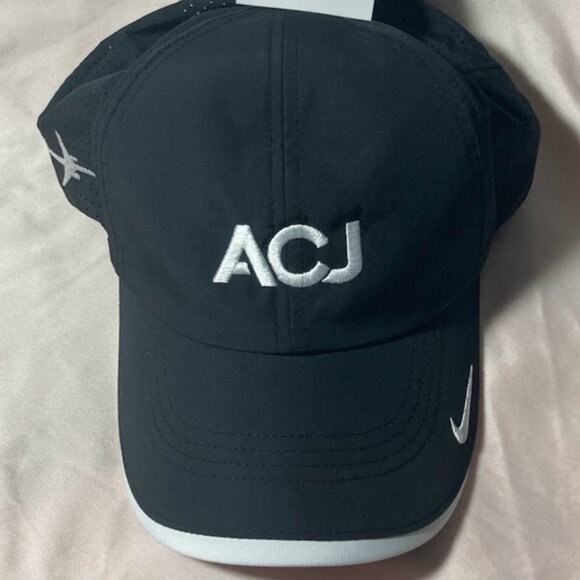 ACJ Airbus Corporate Jets Hat Cap Nike Golf Dri-Fit Private Black NWT NEW w/ Tag - Picture 2 of 9